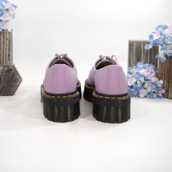 Dr. Martens Quad II Lilac Leather Lace Up Loafer Oxford Shoes 9 NIB - Picture 7 of 8